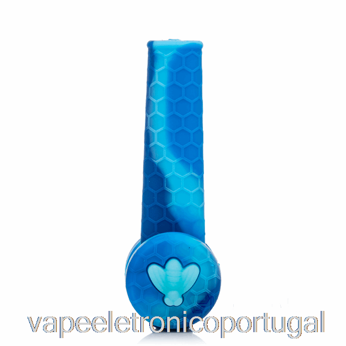 Vape Eletronico Stratus Trio Tubo De Silicone Mármore Azul (azul Bebê/azul)